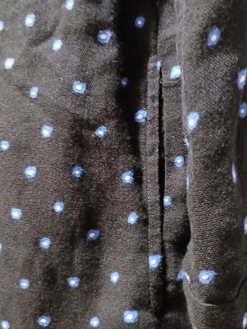mo:vint size m Tunic /dress black with Blue Dot Pattern